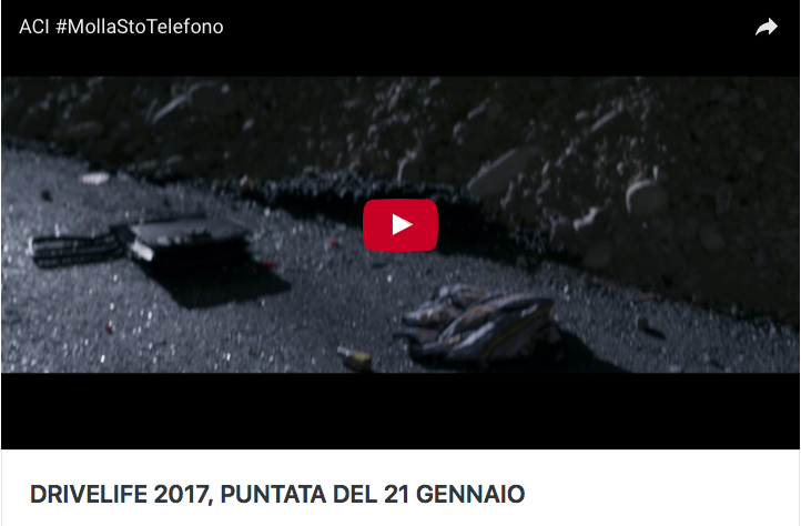 ACI #MollaStoTelefono, #GuardaLaStrada - IN TV CON DRIVELIFE DEL 21 GENNAIO