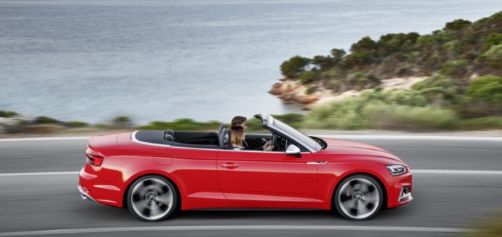 Audi S5 Cabriolet - Dynamic photo, Colour: Misano red